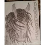Darkhorse Drawing by Christine A Ellis/CreativelyMusical.com
